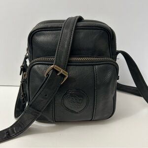 LAND - Vintage Land Leather Crossbody with Peach emblem - made in Colombia